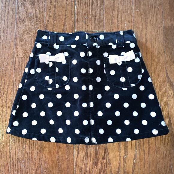 Gymboree Polka Dot Bow tie Skirt with Bloomers Girls 3T Black/ Pink - Picture 1 of 4
